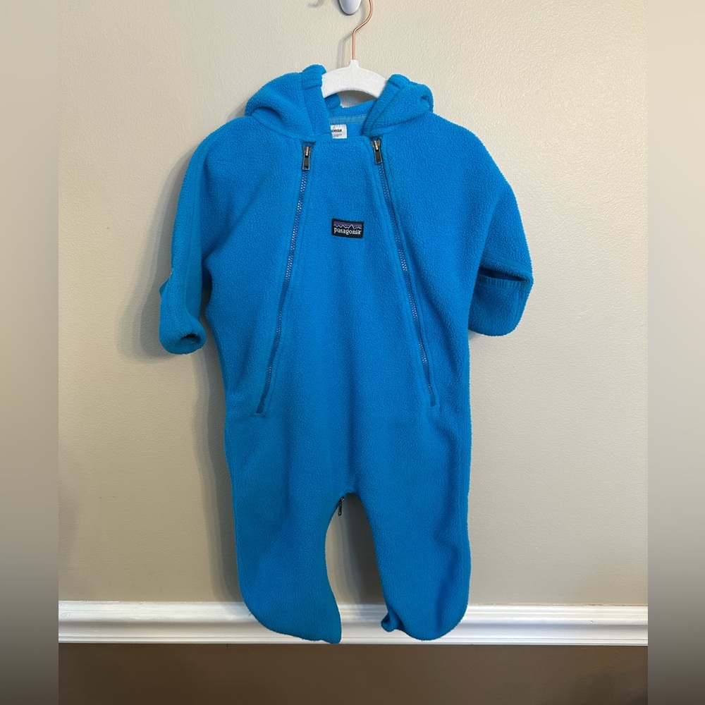 Patagonia Vibrant Blue Kids Footie/Bunting